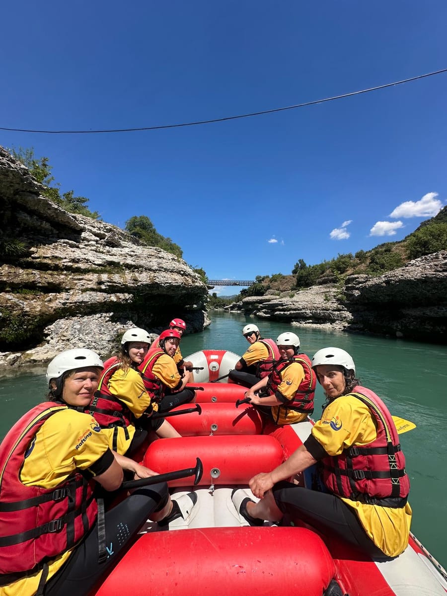 Rafting on the Vjosa River near Përmet