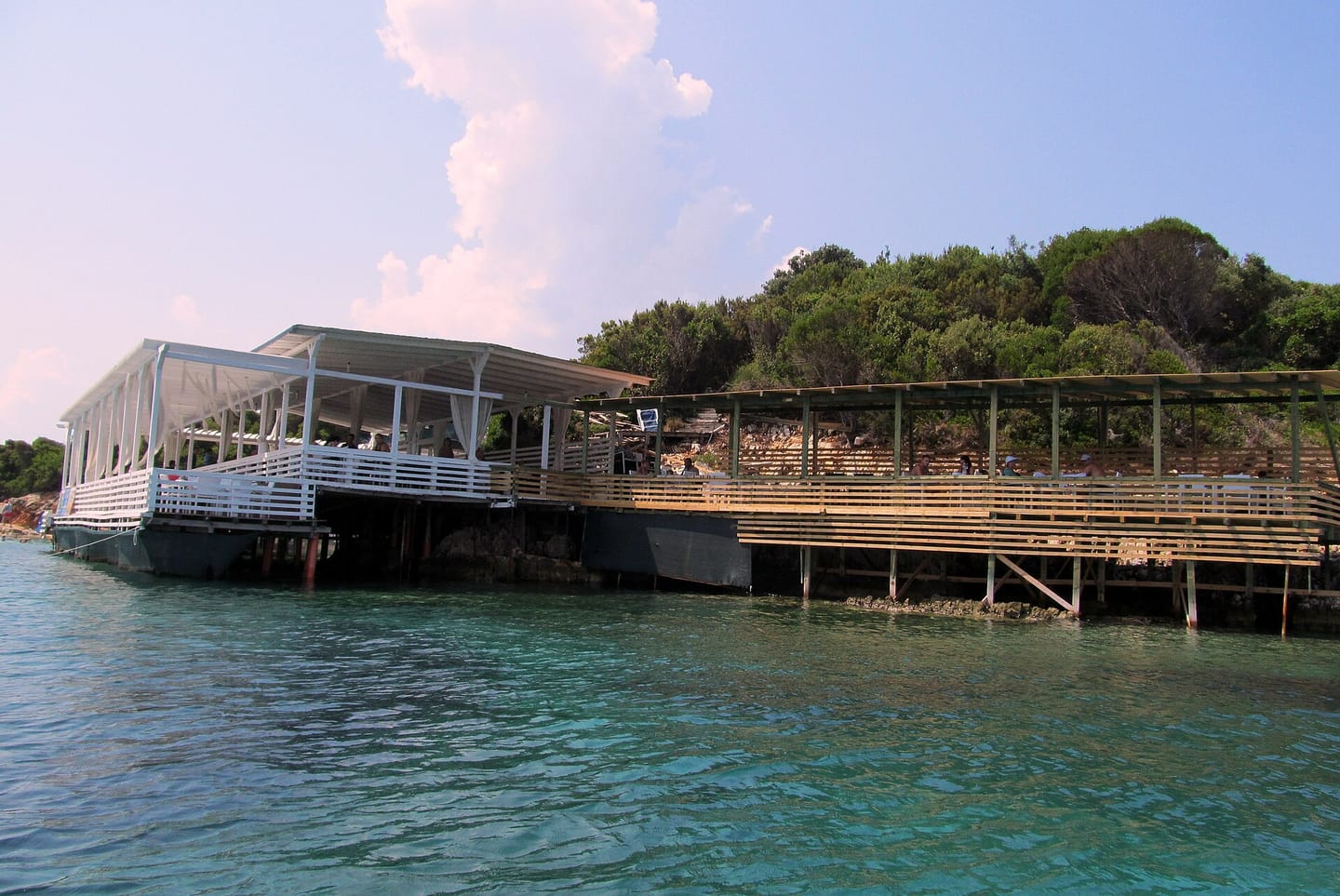 Ksamil beach, on the Tirana to Ksamil or Saranda private transfer